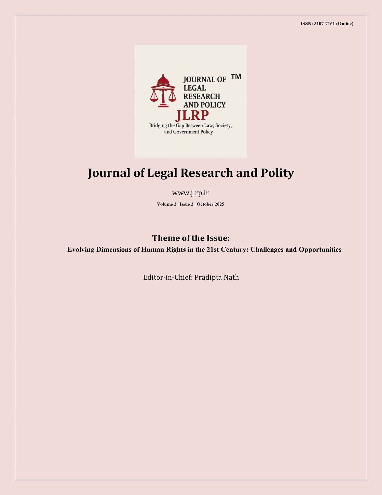 Vol 2, Iss. 2 October 2025